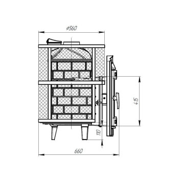Печь для бани PROMetall Атмосфера L КТТ сетка нержавейка-3