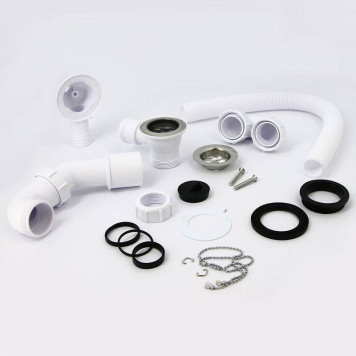 Слив-перелив McAlpine L368 х D34 мм нерж. реш. пробкой и цепочкой выход D=40/50 мм-1