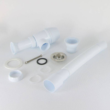 Сифон Wirquin Минор с выпуском 11/2 х 40 мм и с гофротрубой L800 мм 40 х 40/50 мм-2