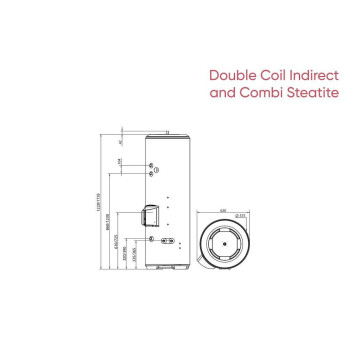 Водонагреватель комбинированного нагрева Atlantic Double coil indirect and combi Steatite, 200 HSK (886074)-1