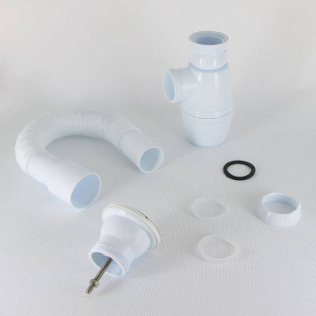 Сифон Wirquin Минор с выпуском 11/2 х 40 мм и с гофротрубой L800 мм 40 х 40/50 мм-3