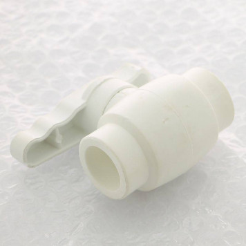 Кран шаровой PPR ProAqua 25 Standart белый ручка-2