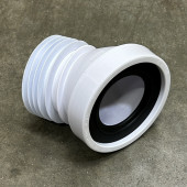 Труба фановая L=140 мм под углом 22 с манжетой, вход 97-107 мм, выход внутрь 110 мм трубы