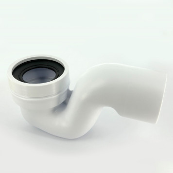 Труба фановая L=150 мм с г/затвором, вход 97-107 мм, выход горизонтальный 110 мм