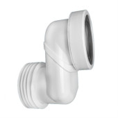 Труба фановая L=160 мм с манжетой и 150 мм смещ., вход 97-107 мм, выход внутрь 110 мм трубы