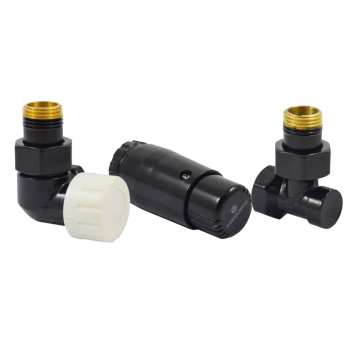 Комплекты подключения SCHLOSSER трехосев лев STAND-D MINI 1/2(Ral 9005)с термог.MINI DIAM-T М30х1,5