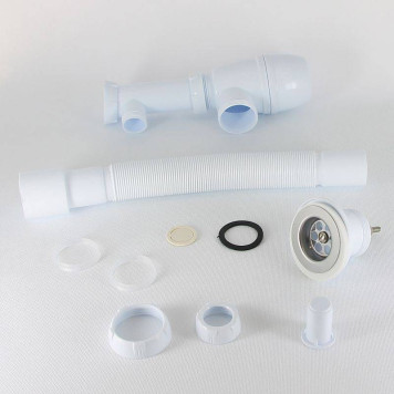 Сифон Wirquin Минор с выпуском 11/4 х 40 мм с отводом и с гофротрубой L800 мм 40 х 40/50 мм-3