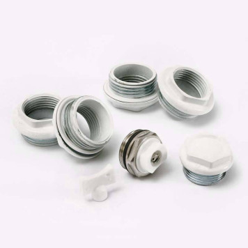 Комплект для подключения радиатора UNI-FITT 1х3/4 RAL9016-4