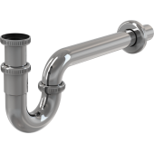 Сифон для умывальника Ø32, U-форма, цельнометаллический, с накидной гайкой 5/4, арт. A432