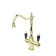 Boheme Kitchen Смеситель для кухни высокий с возм. подкл. фильтра, ручки Black Swarovski, цвет: gold 112-BSW