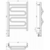 Сунержа Элегия 3.0 Полотенцесушитель электрический 43,2x72,4h см, левое, без покрытия 00-5818-6040