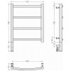 Сунержа Галант 3.0 Полотенцесушитель электрический 43,2x62,4h см, левое, без покрытия 00-5800-5040