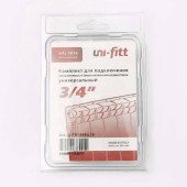 Комплект для подключения радиатора UNI-FITT 1х3/4 RAL9016