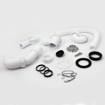 Слив-перелив McAlpine L368 х D34 мм нерж. реш. пробкой и цепочкой выход D=40/50 мм-2