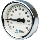 STOUT Термометр биметаллический накладной с пружиной 63 мм (SIM-0004-630015)