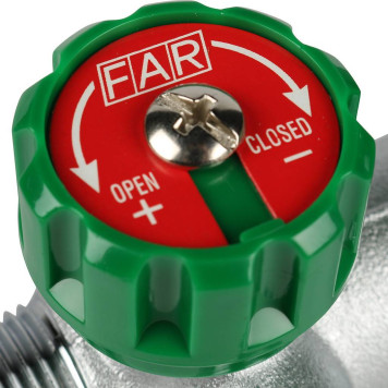 Коллектор распределительный FAR 1&, хромированный, 2 отвода 3/4& ЕК.-6