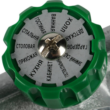 Коллектор распределительный FAR 1&, хромированный, 2 отвода 3/4& ЕК.-8