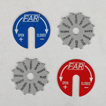 Коллектор распределительный FAR 1&, хромированный, 2 отвода 3/4& ЕК.-9