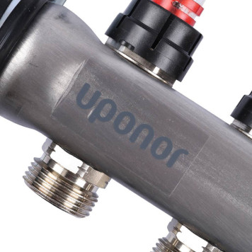 Коллектор Uponor Smart S с расходомерами стальной, 6 выходов 3/4 евроконус.-2