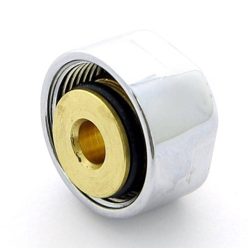 Соединитель Carlo Poletti для м/п трубы 16х2,25 с цилиндрической гайкой цвет хром-1