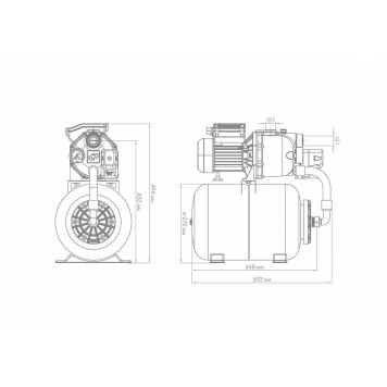 Джилекс ДЖАМБО насос-автомат 4020 - мощный поверхностный насос с г/а 60/35 Ч-24 для водоснабжения.-4