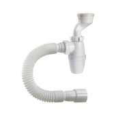 Сифон д/писсуара бут лит/вып 1 1/4 x40 гофр 40х40/50 манж D40-46 Орио P-31009