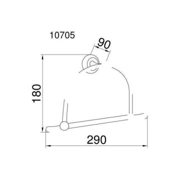 Boheme Puro Полотенцедержатель округлый подвесной, цвет: хром 10705-3