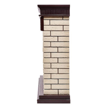 Каминокомплект: Очаг Electrolux EFP/P-2520LS N, портал Bricks 25 камень бежевый, шпон темный дуб-2