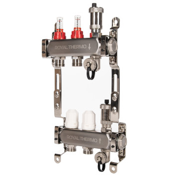 Комплект Royal Thermo коллектор RTE с расход. 2 вых.+ узел RoyalMix OPTIMAL