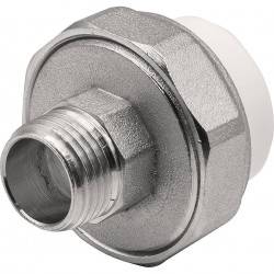 Муфта THERMOLIGHT комбинированная разъемная PP-R НР 25х1/2 quot; белый (10/170)