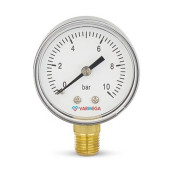 Манометр VARMEGA радиальный 50 мм, 10 бар, 1/4, VMMT10-501002