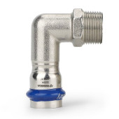 Угольник VARMEGA раструбный Inox Press НР 22x3/4