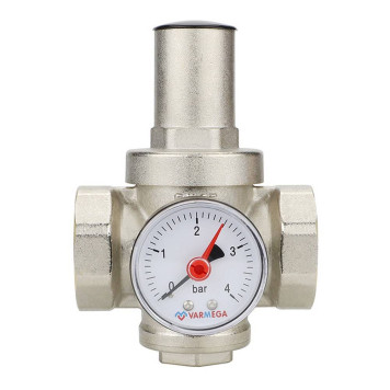 Редуктор давления VARMEGA 1/2, PN25, поршневой, с присоединением к манометру, VM12701