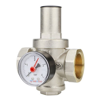 Редуктор давления VARMEGA 1/2, PN25, поршневой, с присоединением к манометру, VM12701-1