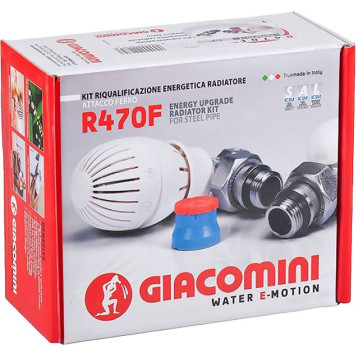 Комплект Giacomini подключения радиаторов термост. прямой DN15 PN10 R470FX013