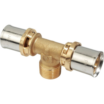 Тройник-пресс Giacomini латунь НР 16х1/2, RM153Y033