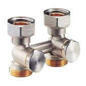 Узел нижнего подключения Giacomini прямой H-образный, 3/4х3/4, НР ЕК-НГ, R387X002