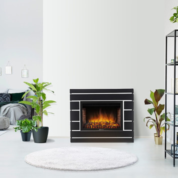 Каминокомплект: Очаг Electrolux EFP/P-3020LS N, портал Moderno 30 шпон чёрный дуб-3