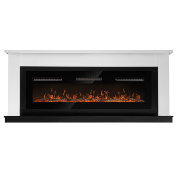 Каминокомплект: Очаг Electrolux Infinity EFP/P-1600ULS N, портал Canto Long белый, черный-1
