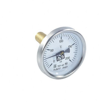 Термометр биметалл ТБП-Т 200С Дк63 L=50 G1/2 осев ЗТП Минск