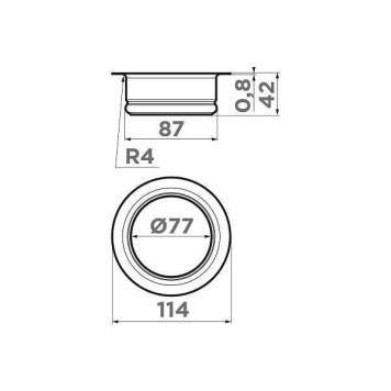 Omoikiri NA-02-LG Сменная горловина для измельчителя Nagare Slim цвет: светлое золото 4956686-1