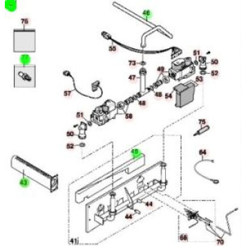 Принадлежности для котлов Газовая линия DTG 230-13 Eco.Nox (зч.85025587) DTX 100007606-1