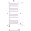 Сунержа Модус 3.0 Полотенцесушитель электрический 50x120h, лев., цвет: мат. белый 30-5700-1250