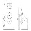 Catalano Писсуар 54x30см Rimless, с отв. под крышку, цвет: черный матовый. 0932541022