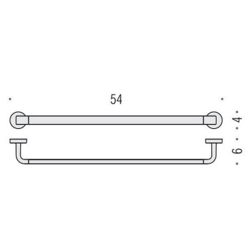 Colombo Nordic Полотенцедержатель 54см, цвет: хром. B5210.CR-1