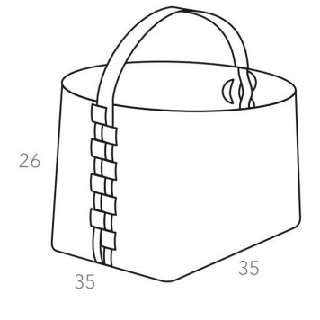 ADJ Корзина Helena, 35x30xH26 см., цвет: капучино/шоколад-1