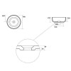 Kerasan Ciotola Раковина 46х17 см, без отв., накладная, без перелива, цвет: белый матовый