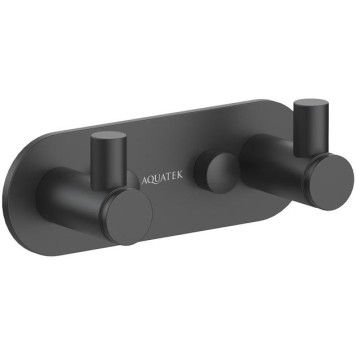 AQ4102MB ЕВРОПА крючок двойной, матовый черный AQ4102MB