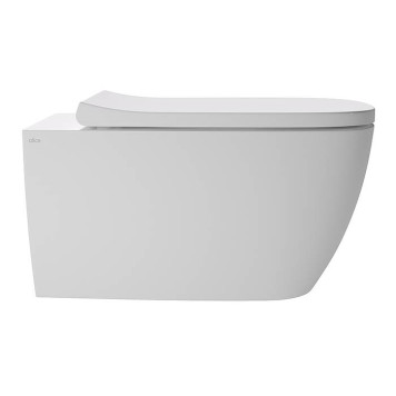 Alice Wunder Унитаз 53х31см., подвесной, безободковый, смыв aliflush+, с сиденьем и крышкой с микролифтом, с креплением Fischer WB-KliX, цвет: белый глянцевый. 45000101SET-3