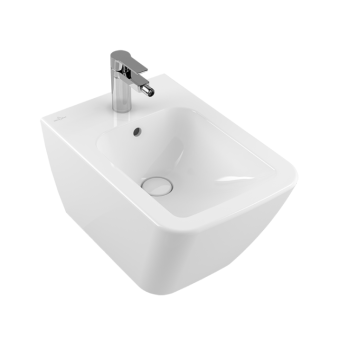 Биде, Villeroy Boch, Finion, подвесной, шгв 375-560-315, CeramicPlus, цвет биде-альпийский белый (белый Alpin)